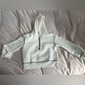 White Hoodie with Black Trim